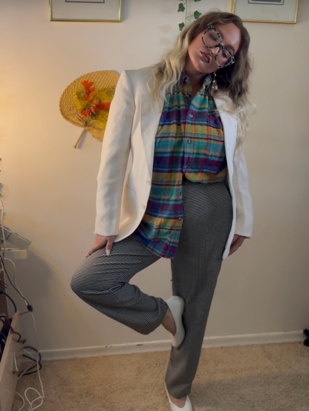 Women's White Blazer - Classic Tailored Jacket
